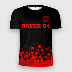 Футболка спортивная мужская Bayer 04 - red gradient посередине, цвет: 3D-принт