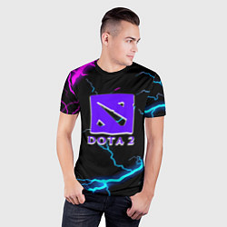 Футболка спортивная мужская Dota неоновый шторм, цвет: 3D-принт — фото 2