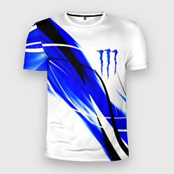 Мужская спорт-футболка Monster energy линии абстракции