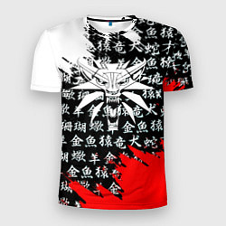 Футболка спортивная мужская Ведьмак япония краски, цвет: 3D-принт
