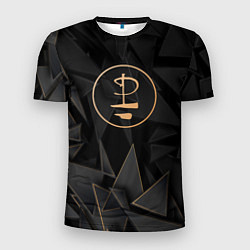 Футболка спортивная мужская Pink Floyd golden poly, цвет: 3D-принт