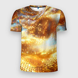 Мужская спорт-футболка Блестящая золотая текстура