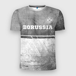 Футболка спортивная мужская Borussia - grey gradient посередине, цвет: 3D-принт