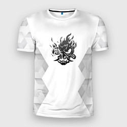 Футболка спортивная мужская Cyberpunk 2077 white poly, цвет: 3D-принт