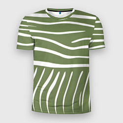Мужская спорт-футболка Полоски зеленой зебры