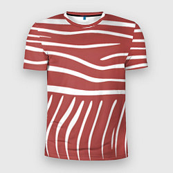 Мужская спорт-футболка Полоски красной зебры