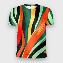 Футболка спортивная мужская Тропическая жаркая абстракция, цвет: 3D-принт