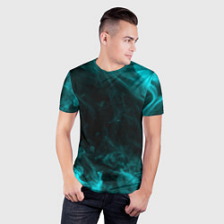 Футболка спортивная мужская Neon smoke, цвет: 3D-принт — фото 2
