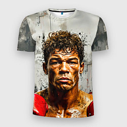 Футболка спортивная мужская Артуро Гатти на сером, цвет: 3D-принт