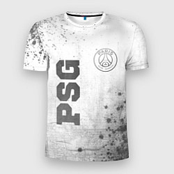 Футболка спортивная мужская PSG - white gradient вертикально, цвет: 3D-принт