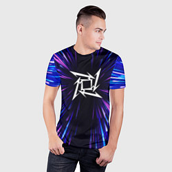 Футболка спортивная мужская Metallica neon energy, цвет: 3D-принт — фото 2