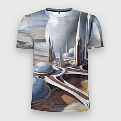Футболка спортивная мужская Город на другой планете, цвет: 3D-принт