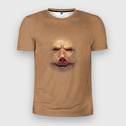 Футболка спортивная мужская Маска страшной свиньи, цвет: 3D-принт