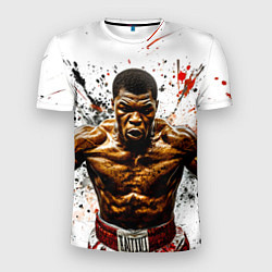 Футболка спортивная мужская Мухаммед Али на белом, цвет: 3D-принт