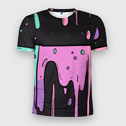 Мужская спорт-футболка Стекающая краска текстура