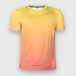 Футболка спортивная мужская Градиент нежный жёлто-розовый, цвет: 3D-принт