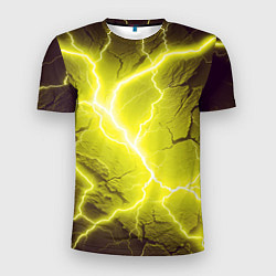 Футболка спортивная мужская Color yellow black, цвет: 3D-принт