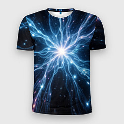 Футболка спортивная мужская Всплеск света и звезды - космическая абстракция, цвет: 3D-принт