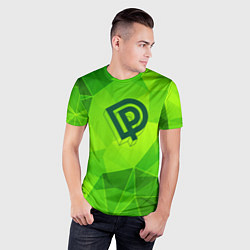 Футболка спортивная мужская Deep Purple green poly, цвет: 3D-принт — фото 2