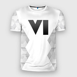 Мужская спорт-футболка GTA 6 white poly