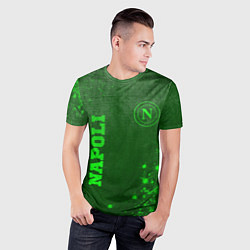 Футболка спортивная мужская Napoli - green gradient вертикально, цвет: 3D-принт — фото 2