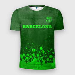 Футболка спортивная мужская Barcelona - green gradient посередине, цвет: 3D-принт