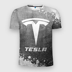 Футболка спортивная мужская Tesla - grey gradient, цвет: 3D-принт
