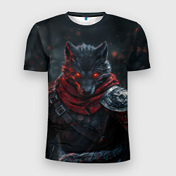 Футболка спортивная мужская Волк воин в доспехах, цвет: 3D-принт