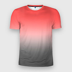 Мужская спорт-футболка Бледный красно-серый градиент