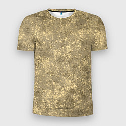 Мужская спорт-футболка Песочный жёлтый текстура напыление