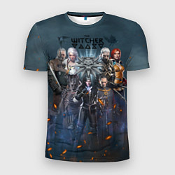 Футболка спортивная мужская Ведьмак герои, цвет: 3D-принт