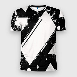 Мужская спорт-футболка Color black white