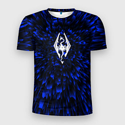 Футболка спортивная мужская Skyrim blue energy, цвет: 3D-принт