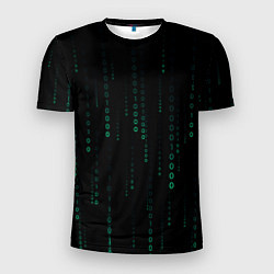 Футболка спортивная мужская Color black turquoise, цвет: 3D-принт