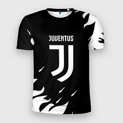 Футболка спортивная мужская Juventus black fire, цвет: 3D-принт