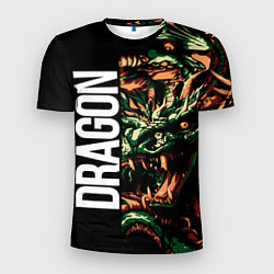 Футболка спортивная мужская Татуировка дракона ирезуми, цвет: 3D-принт
