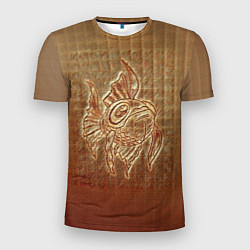 Футболка спортивная мужская Рыбка на тетрадном листе, цвет: 3D-принт