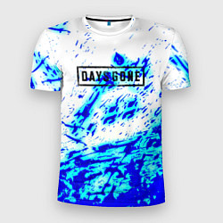 Футболка спортивная мужская Daysgone голубые краски, цвет: 3D-принт
