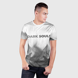 Футболка спортивная мужская Dark Souls - white gradient посередине, цвет: 3D-принт — фото 2