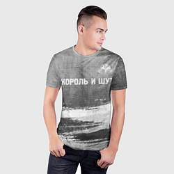 Футболка спортивная мужская Король и Шут - grey gradient посередине, цвет: 3D-принт — фото 2