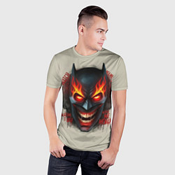 Футболка спортивная мужская Огенный Бэтмент, цвет: 3D-принт — фото 2