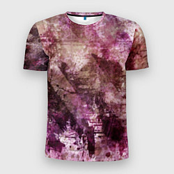 Мужская спорт-футболка Абстракция - dark trash atom with violet