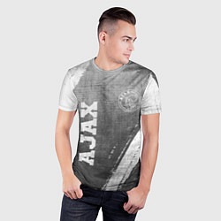 Футболка спортивная мужская Ajax - grey gradient вертикально, цвет: 3D-принт — фото 2