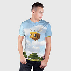 Футболка спортивная мужская Пчёлка - Minecraft, цвет: 3D-принт — фото 2