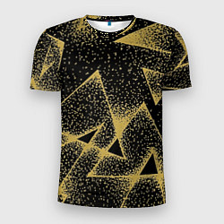 Мужская спорт-футболка Triangle yellow with dots