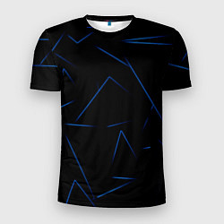 Мужская спорт-футболка Color blue line