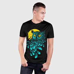 Футболка спортивная мужская Night owl, цвет: 3D-принт — фото 2