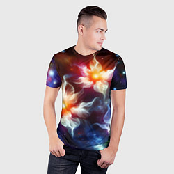 Футболка спортивная мужская Космические лилии, цвет: 3D-принт — фото 2