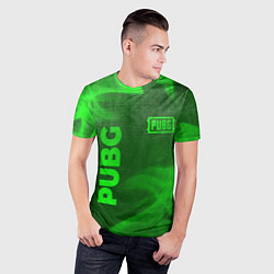 Футболка спортивная мужская PUBG - green gradient вертикально, цвет: 3D-принт — фото 2