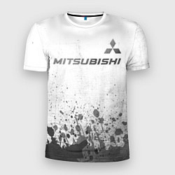 Футболка спортивная мужская Mitsubishi - white gradient посередине, цвет: 3D-принт